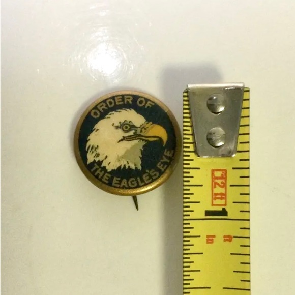 Antique Rare Early 1900’s Fraternal Order Of The Eagle’s Back Pin - Picture 5 of 5